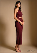 Halter Neck Midi Dress - 240426