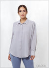 Basic Long Sleeve Oversized Shirt - 030723