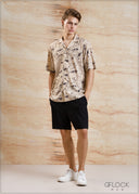 Revere Collar Short Sleeve Shirt - 100424 - 02
