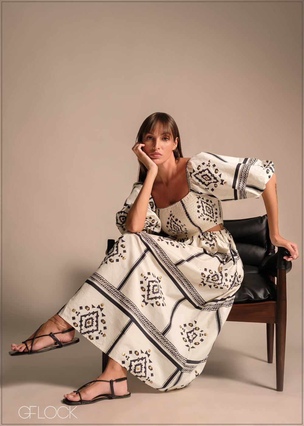 Side Open Midi Dress - 231225