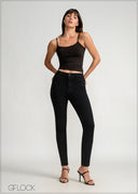 Black High Rise Skinny Jean - 120426