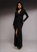 V-Neck Maxi Dress - 220526