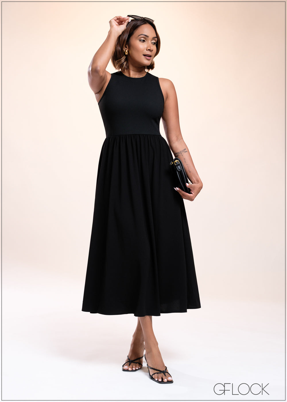 Sleeveless Midi Dress - 040825