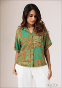Cuban Collar Printed Shirt - 010626