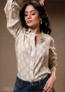 Printed Regular Collar Shirt - 100425I