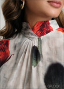 Printed Long Sleeve Shirt - 100425IE