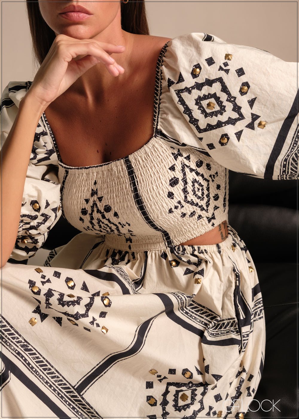 Side Open Midi Dress - 231225