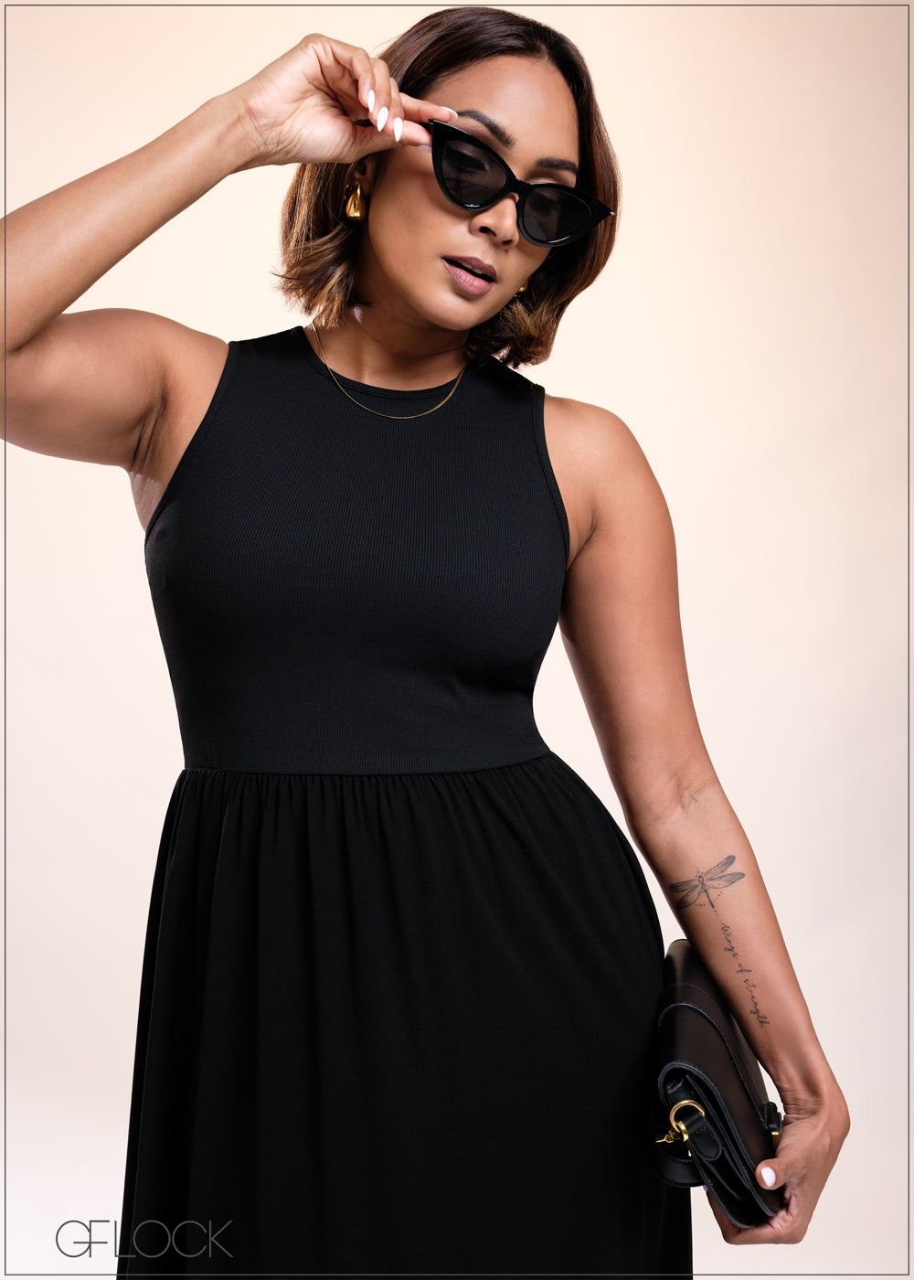 Sleeveless Midi Dress - 040825