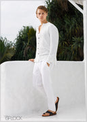 Chinese Collar Long Sleeve Shirt - 200224