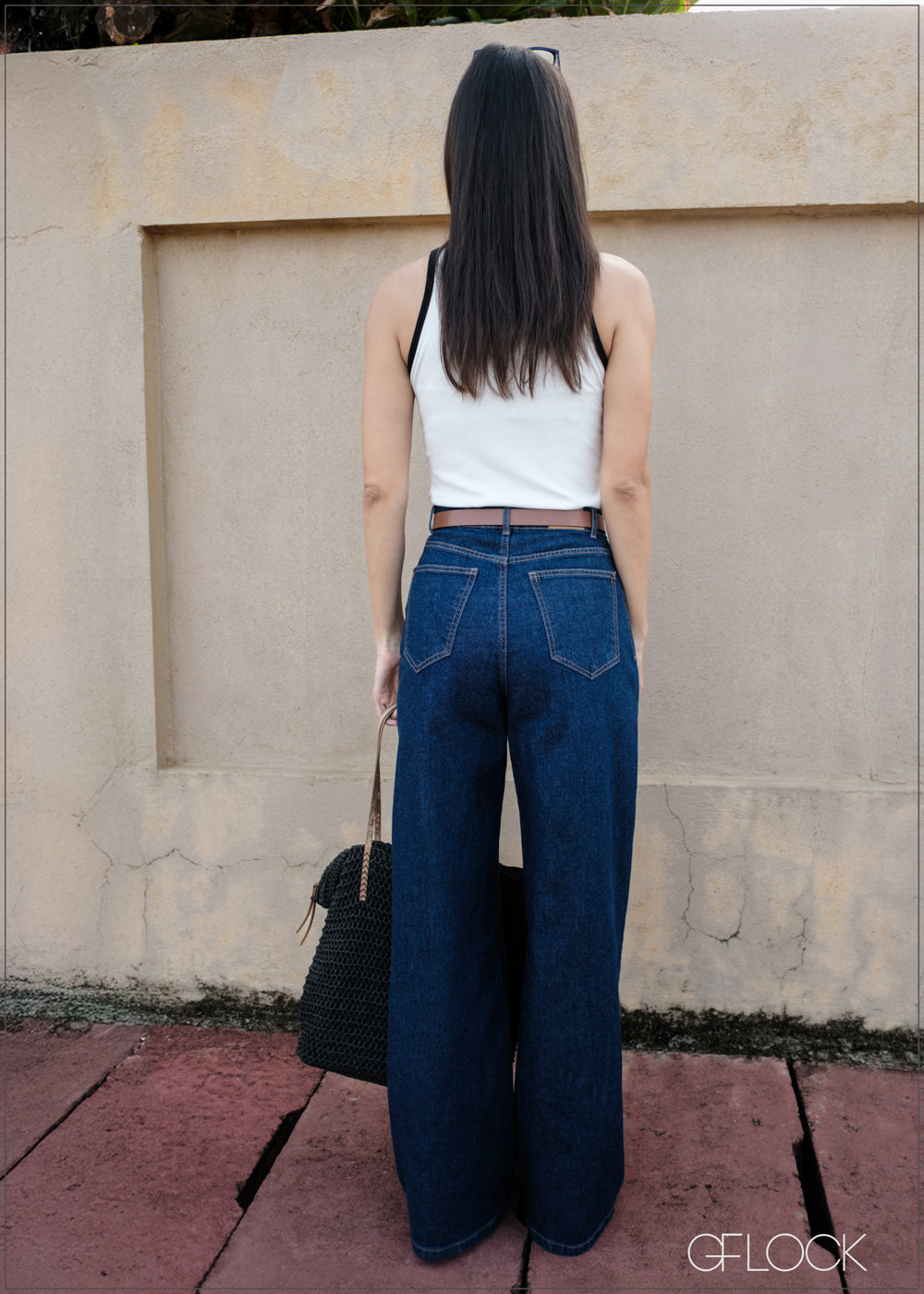 Dark Blue Wide Jean - Long Length - 090425