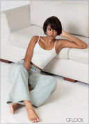Wide Leg Moon Wash Jean - Long Length - 230926D