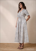 Collared Midi Dress - 220826