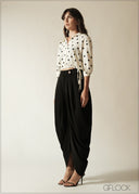 Pleated Drape Detail Pant - 190626