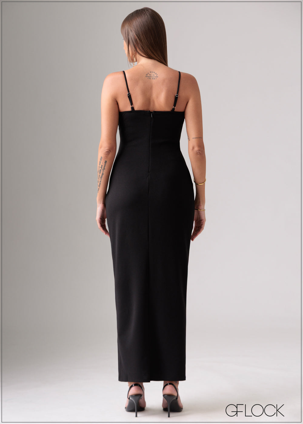 Sleeveless Pleated Detail Maxi Dress - 120126