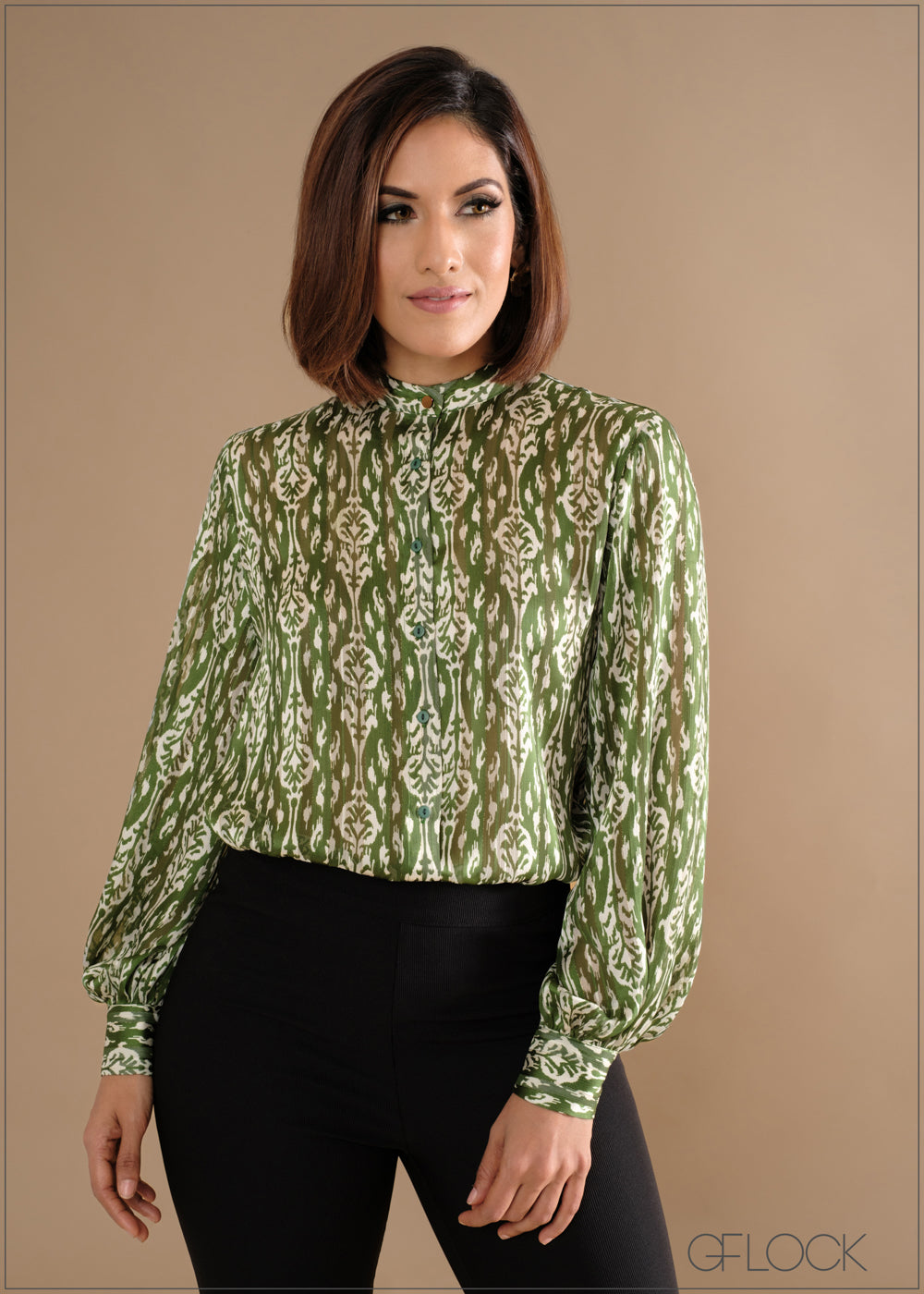 Tunic Collared Button Down Top - 140324