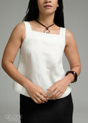 Tie-Back Linen Top - 271026