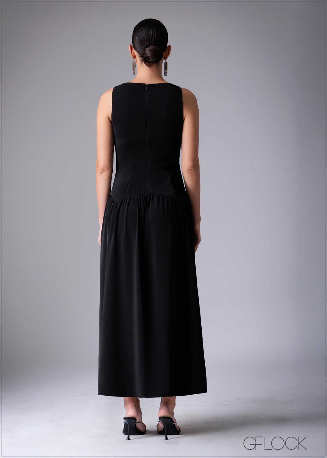 Sleeveless Low Waist Maxi Dress - 110725