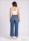 Wide Leg Crinkle Wash Jean - 030323