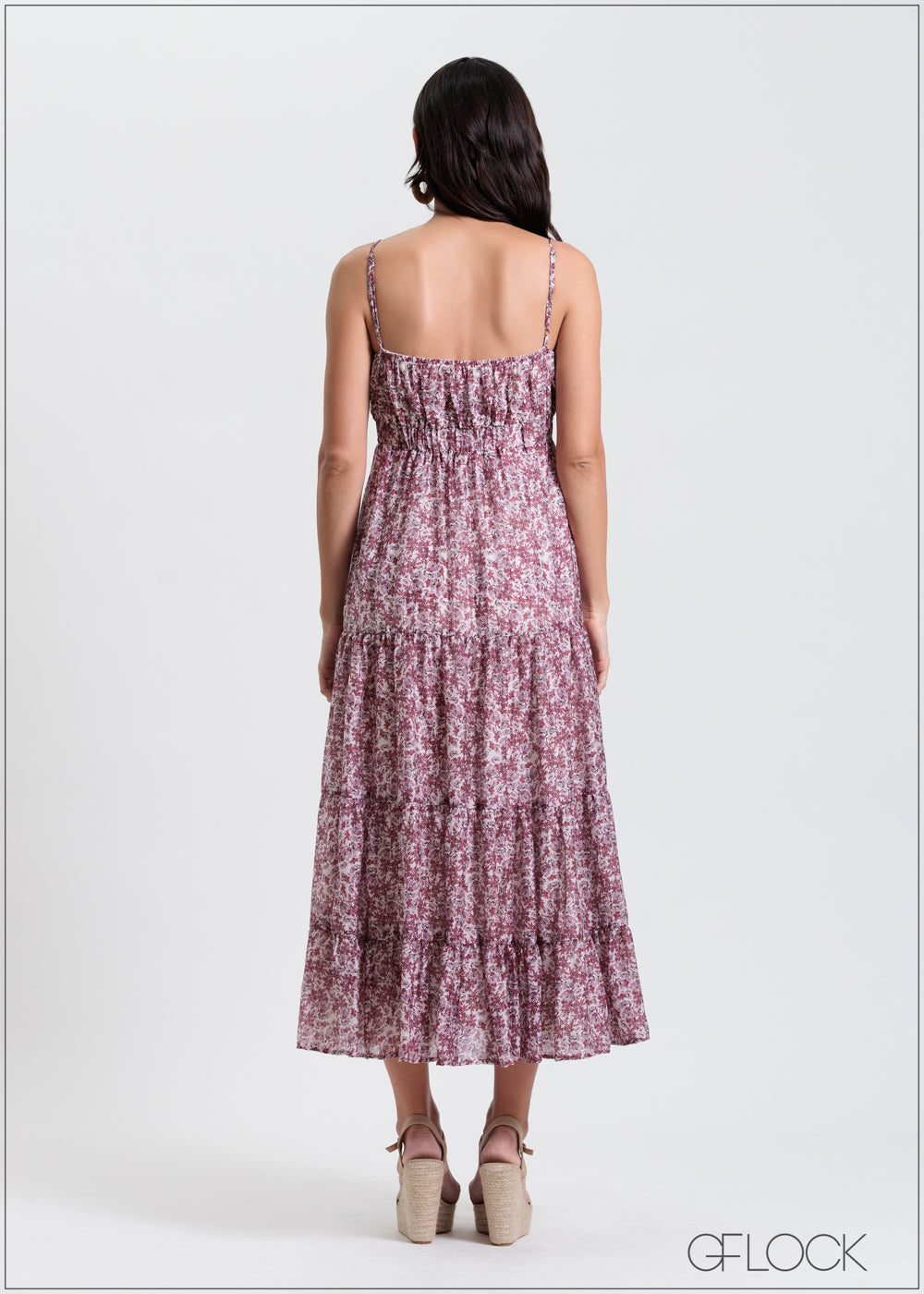 Bustier Detailed Tiered Maci Dress - 310325