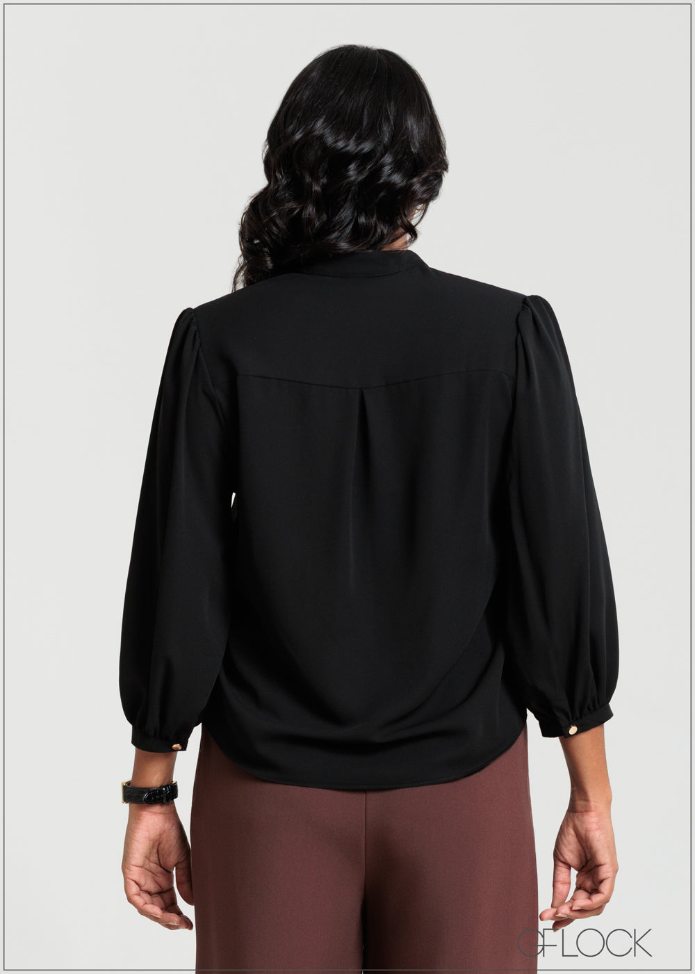 Balloon Sleeved Button-Down Shirt - 140725