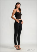 Black High Rise Skinny Jean - 120426