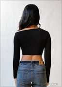 One Shoulder Rib Top - 200226