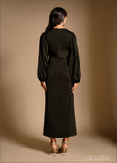 Puff Sleeve Maxi Dress - 240426