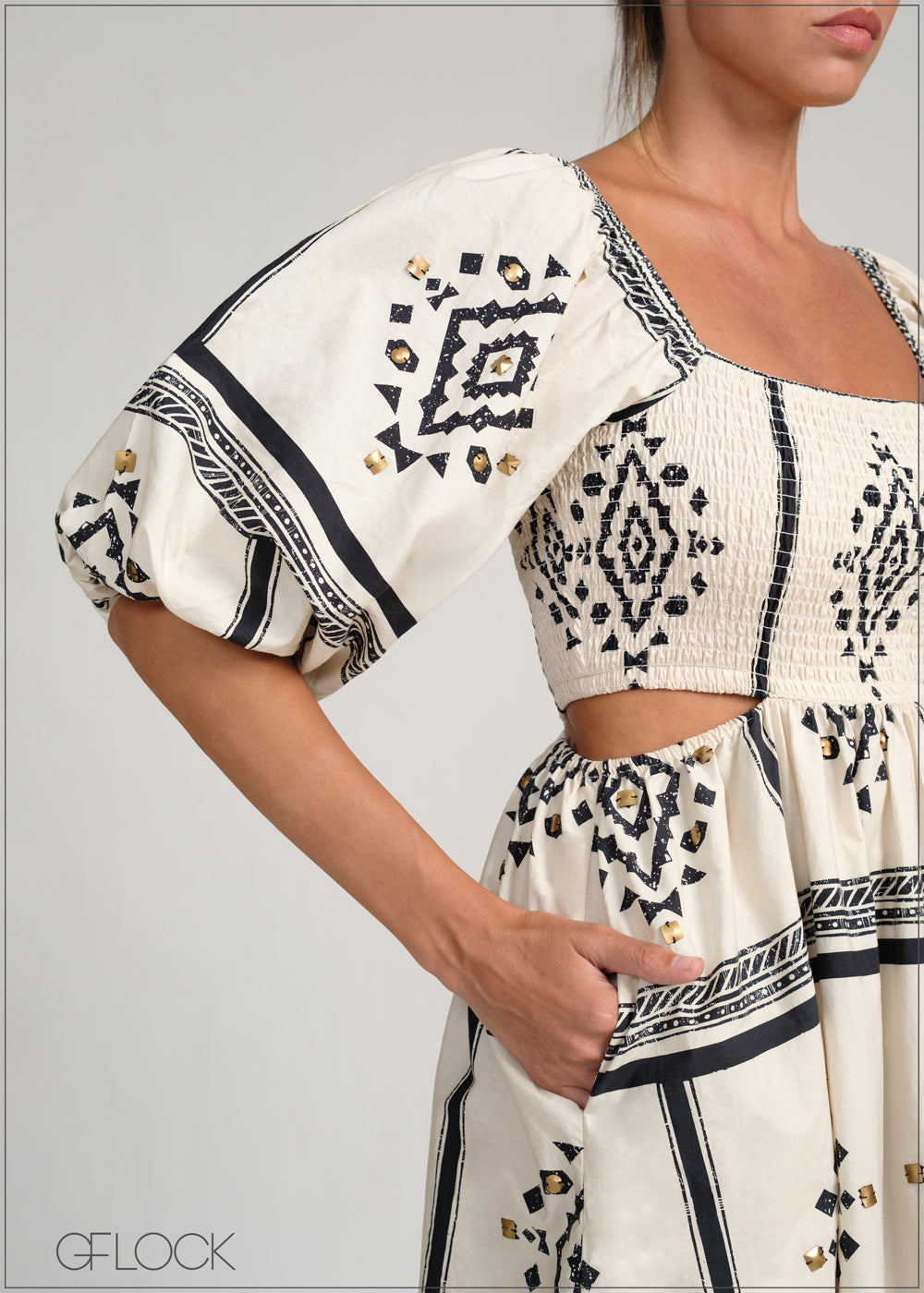 Side Open Midi Dress - 231225