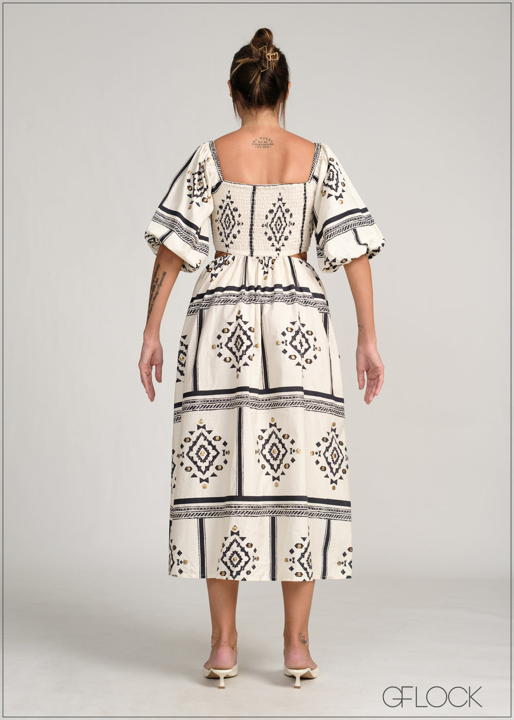 Side Open Midi Dress - 231225