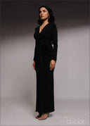 V-Neck Maxi Dress - 220526