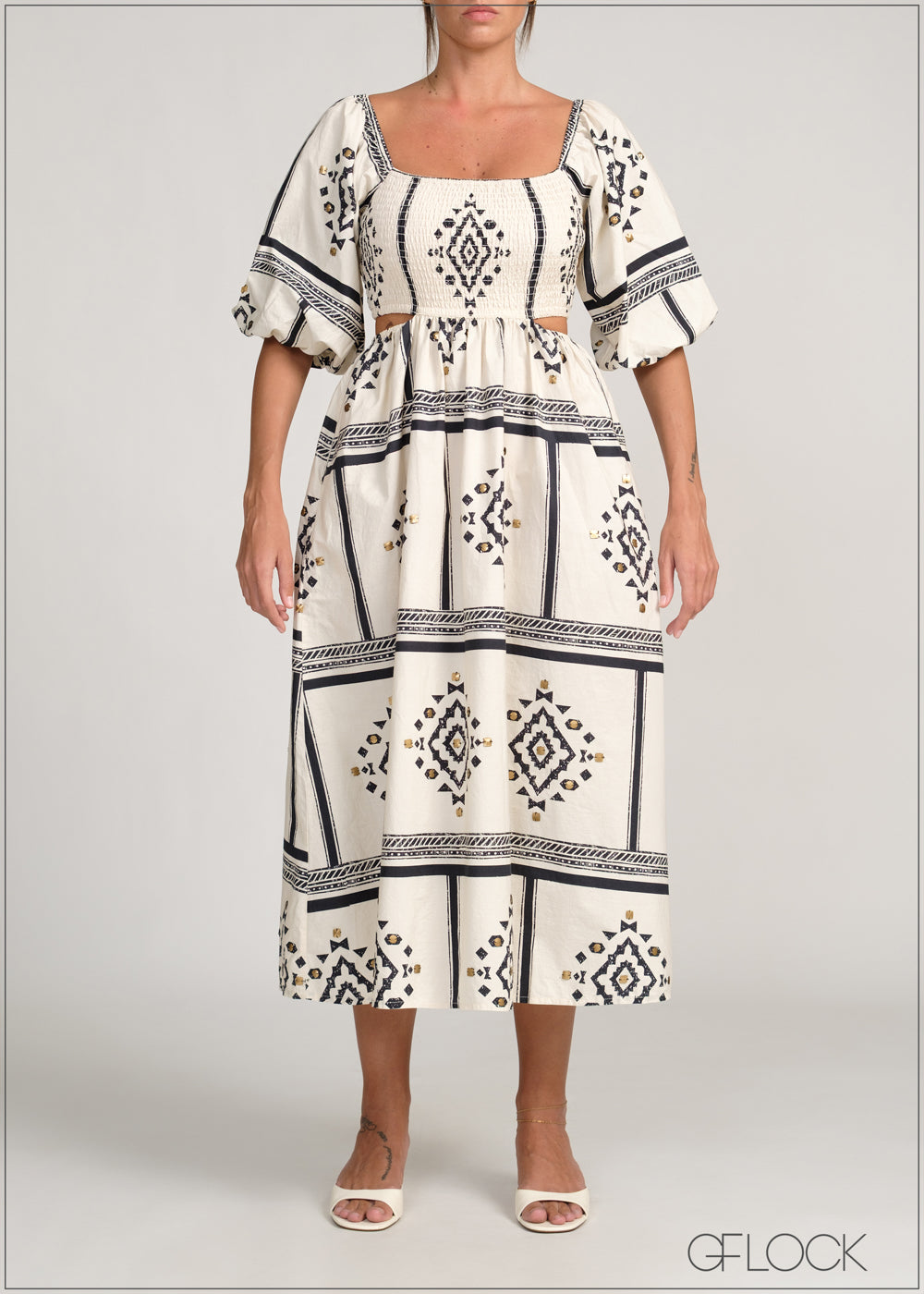 Side Open Midi Dress - 231225