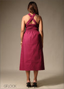 Cross Detailed Dress - 160126