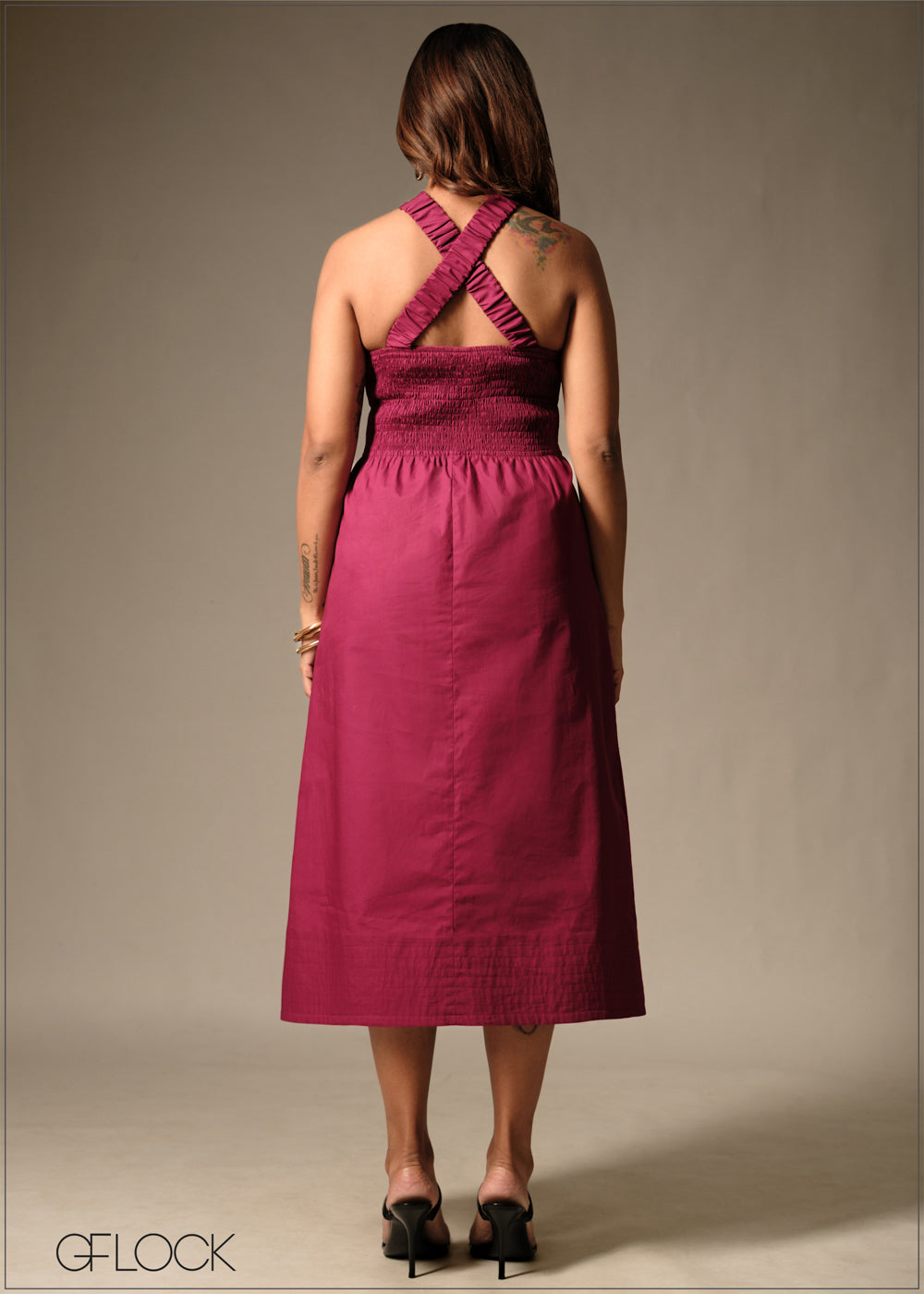 Cross Detailed Dress - 160126