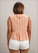 Stripe Peplum Top - 300625