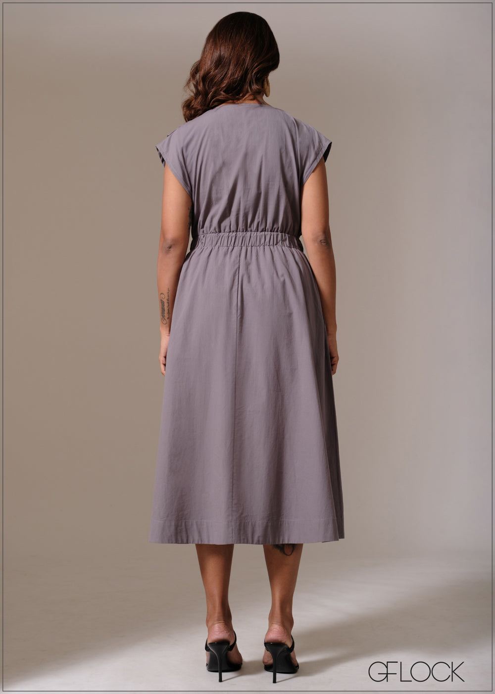 Shoulder Detailed Dress - 241125