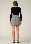 Striped Mini Skirt - 090326