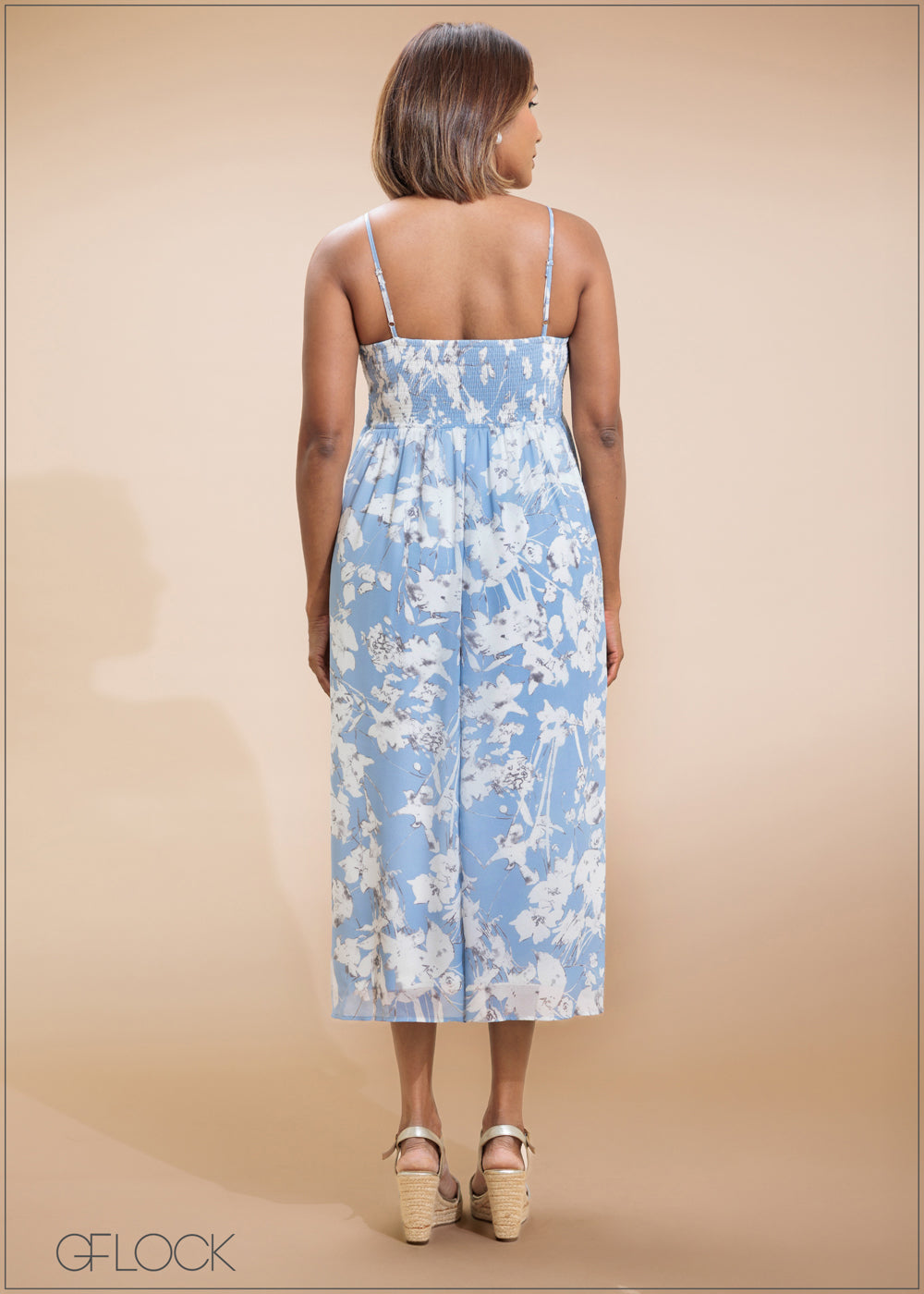 Smocked Strappy Dress - 230725