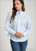 Pintuck Shirt - 100425I