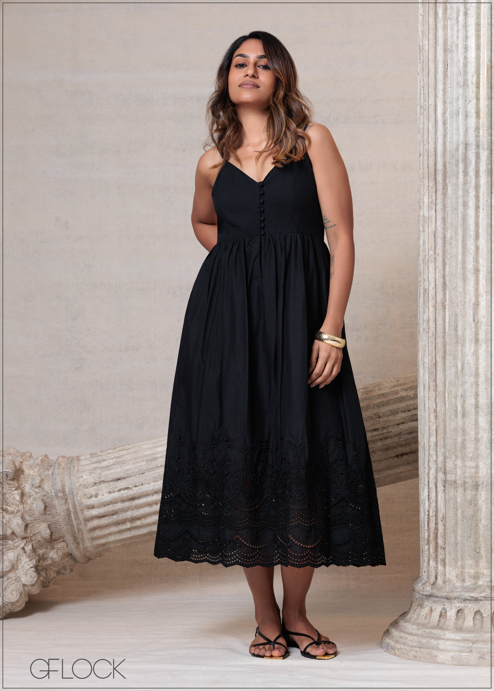 Ladies Cotton Woven Dress - 201025