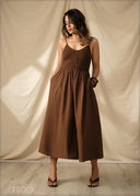 Smocked Strappy Dress - 290925