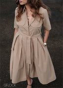 Pocket Detailed Dress - 220826