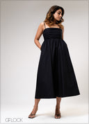 Pleated Midi Dress - 310725