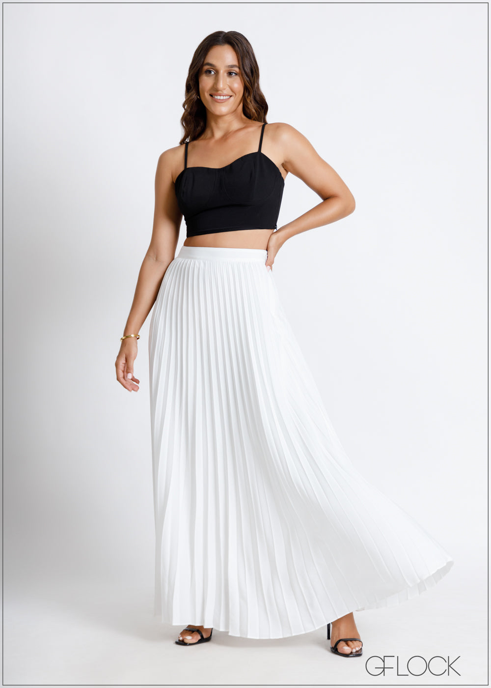 Pleated Maxi Skirt 150724 GFLOCK.LK