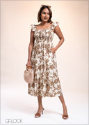 Frill Detailed Midi Dress - 040825