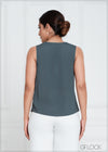 Sleeveless Cowl Neck Top - 190623