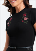 Rib Embroidery Dress - 240225