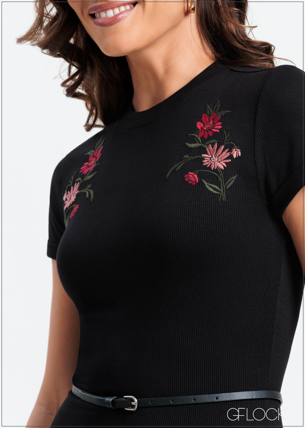 Rib Embroidery Dress - 240225