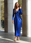 Long Sleeved Knot Detailed Dress - 280823