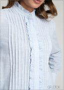 Pintuck Shirt - 100425I