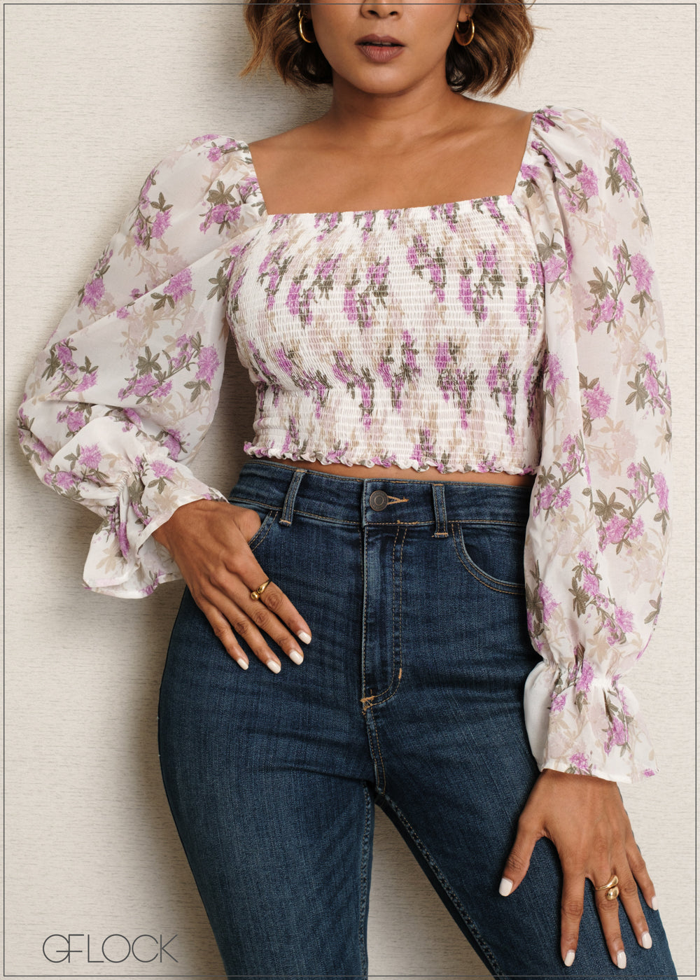 Smocked Crop Top - 090525